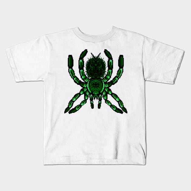 Tarantula Pixel Art 9 Kids T-Shirt by IgorAndMore